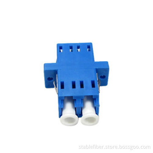LC Fiber-optic Adapter with SM Ceramic Sleeve, Available in Duplex Type, Used for Telecommunication